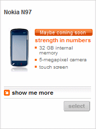 Orange Nokia N97 maybe, we don't know, ummmm orange-N97-maybe